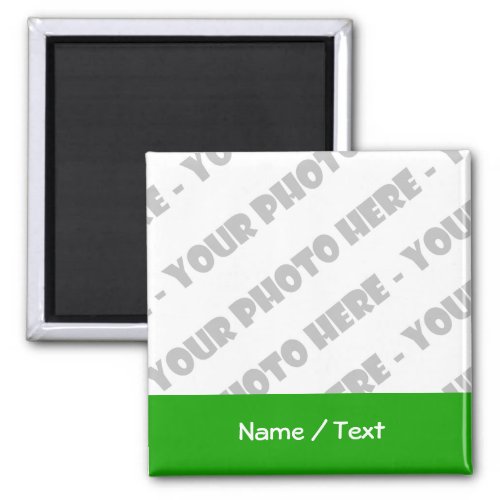 Photo  Text Square Magnet _ Create Your Own