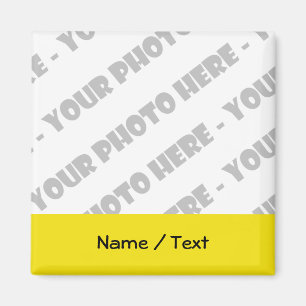 Photo & Text Square Magnet - Create Your Own