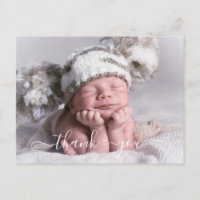 Photo Thank You Birth Announcement Post Card