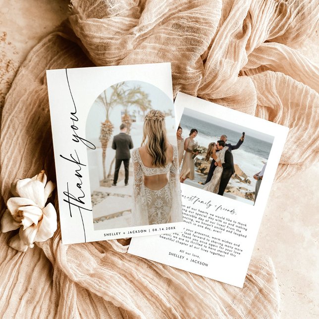 Photo Thank You Card | Arch Wedding Thank You Card (Creator Uploaded)