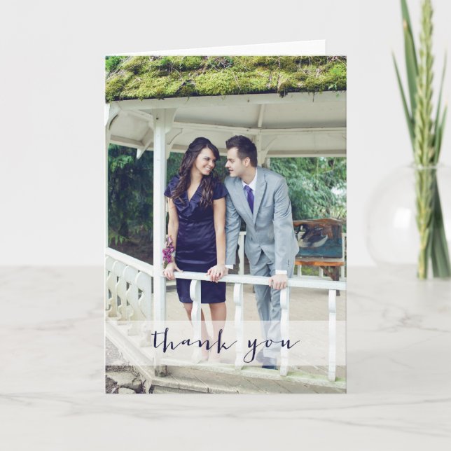 Photo Thank You Card - Calligraphy (Front)