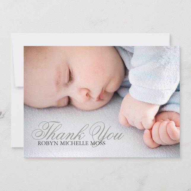 Photo Thank You Card | Name Photo (Front)
