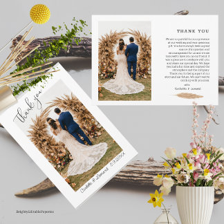 Photo Thank You Card Template.