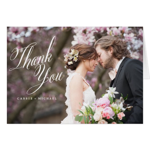 PHOTO THANK YOU CARD Wedding Thank You Card