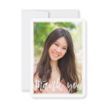 PHOTO THANK YOU modern hand lettered white overlay PHOTO THANK YOU modern hand lettered white overlay