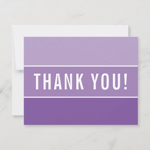 PHOTO THANK YOU modern ombre voilet purple