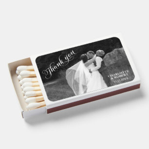 Photo Thank You Reception Guests Favors Wedding Matchboxes