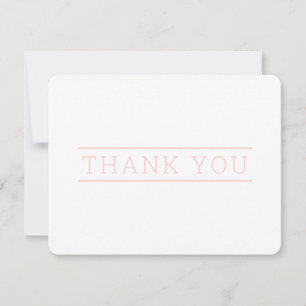 PHOTO THANK YOU simple modern type blush pale pink