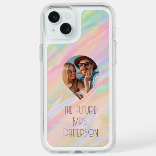 Photo The Future Mrs Modern Bride Colorful Pastel iPhone 15 Plus Case