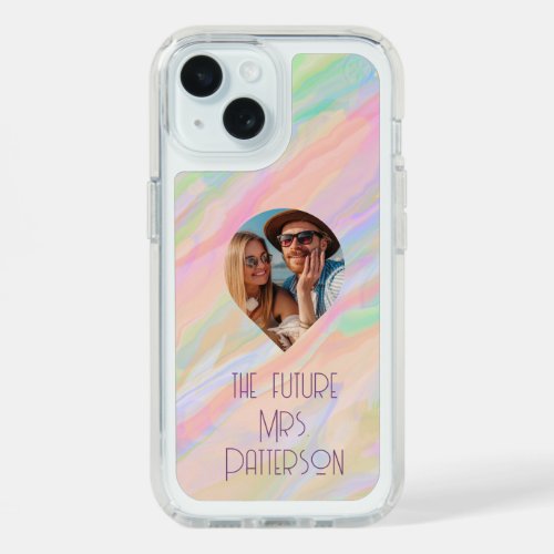 Photo The Future Mrs Modern Bride Colorful Pastel iPhone 15 Case