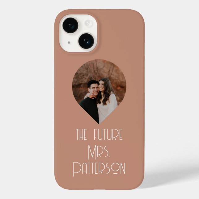 Photo The Future Mrs Modern Bride Script Name Case-Mate iPhone Case (Back)