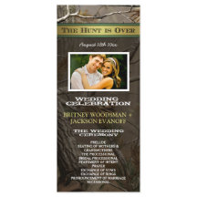 Photo The Hunt is Over Camo Wedding Programs