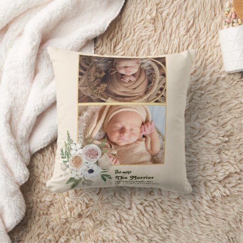 Photo The More The Merrier Birth  Throw Pillow