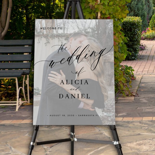 Photo the wedding of script welcome sign (Creator Uploaded)
