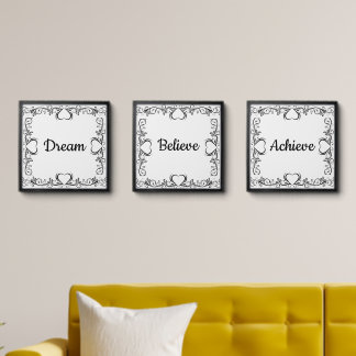 Photo Tile Dream, Believe, Achieve