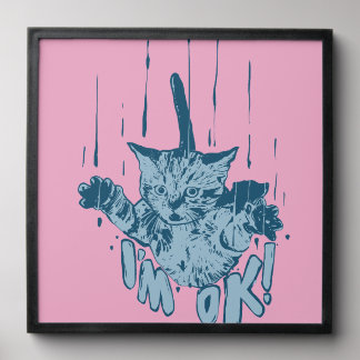 Photo Tile falling cat