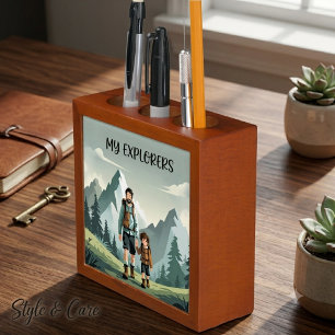 Photo & Title Desk Organizer for Father’s Day