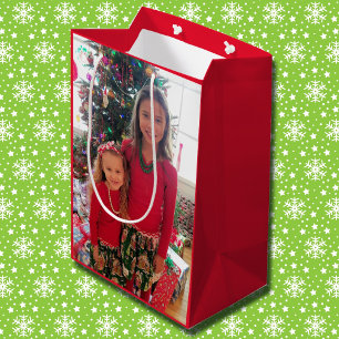 Photo to Grandma Merry Christmas Personalize Medium Gift Bag