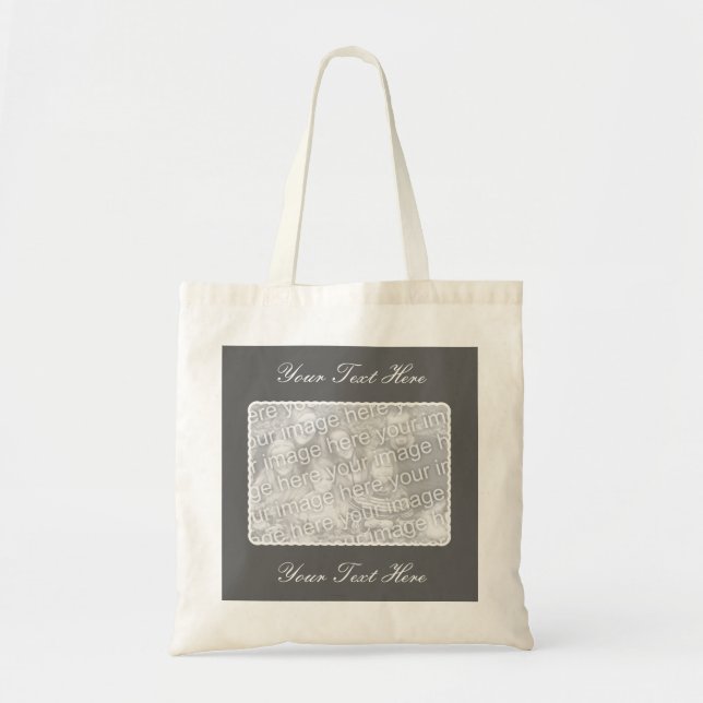Photo tote bag with personalized picture image (Front)
