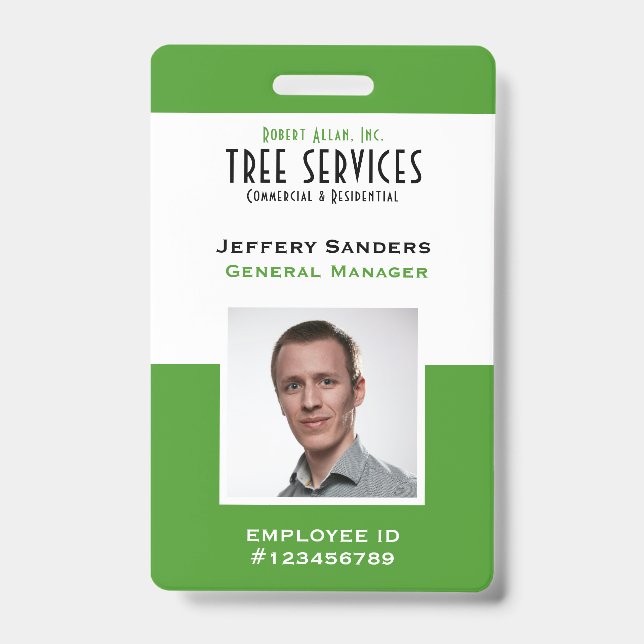 Photo Tree Service Employee Badge (Front)