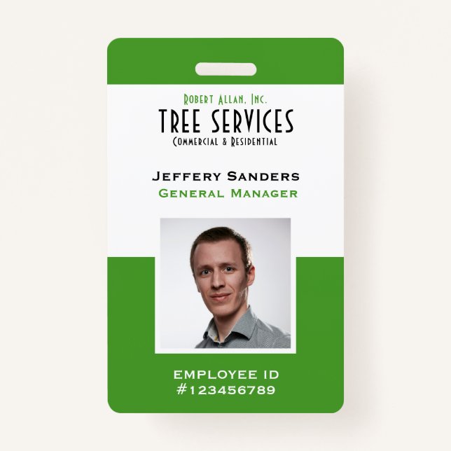 Photo Tree Service Employee Badge (Front)