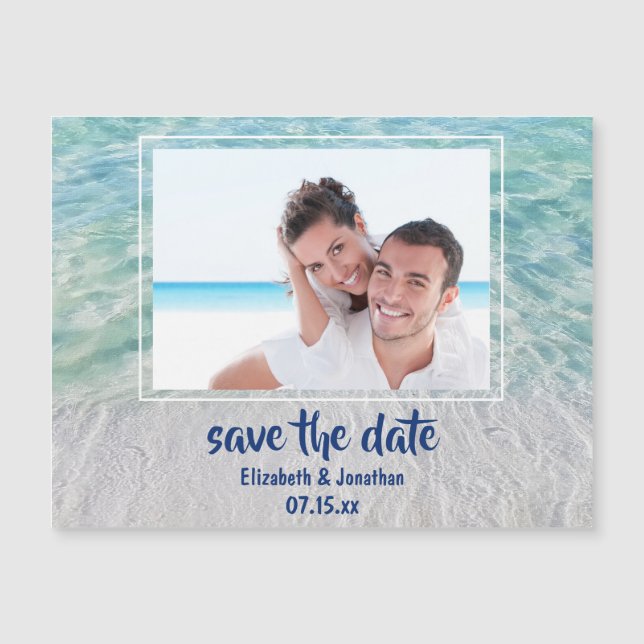 Photo Tropical Beach Destination Save The Date (Front)