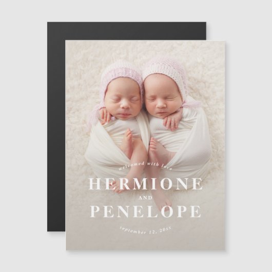 photo twin modern geometric + typographic (Front/Back)