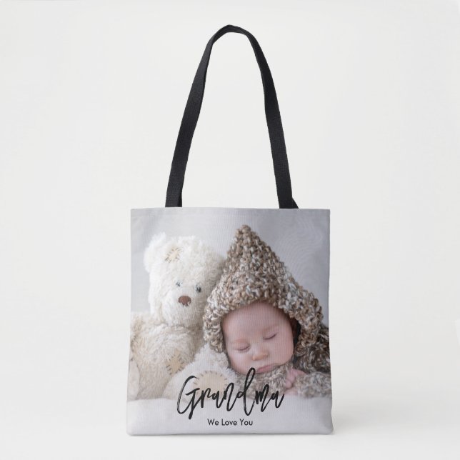 Photo Two Sided Family Grandma Mother's Day  Tote Bag (Front)