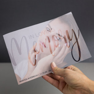 Photo Typography   Funeral Celebration of Life Invitation