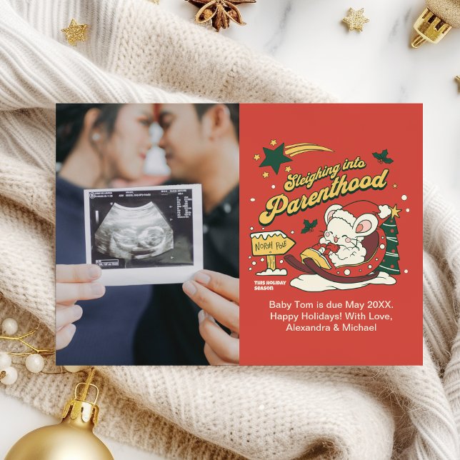 Photo Ultrasound Christmas Pregnancy Announcement (Creator Uploaded)