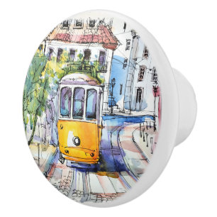 Photo Upload Ceramic Knob Unique Decor