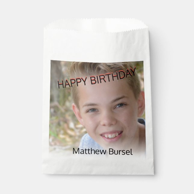 Photo Upload Create Your Own Fabulous Favor Bag (Front)