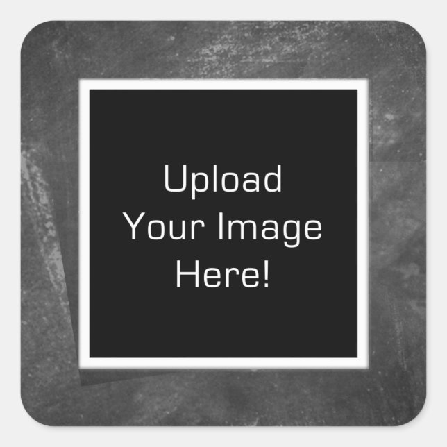 Photo Upload Faux Chalkboard Frame Stickers (Front)