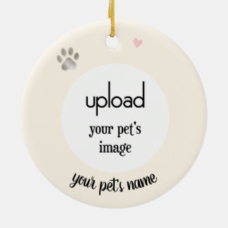 Photo Upload Forever Loved Pet Memorial Ornament