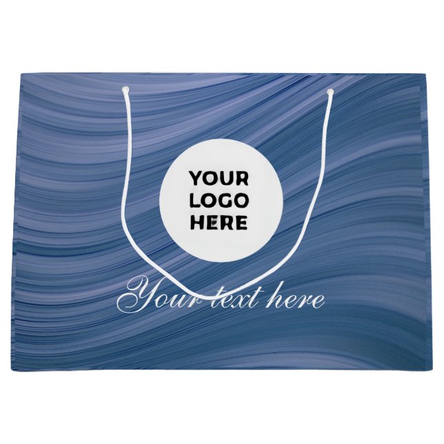 Photo Upload | Waterproof Square Label Large Gift Bag (Front)