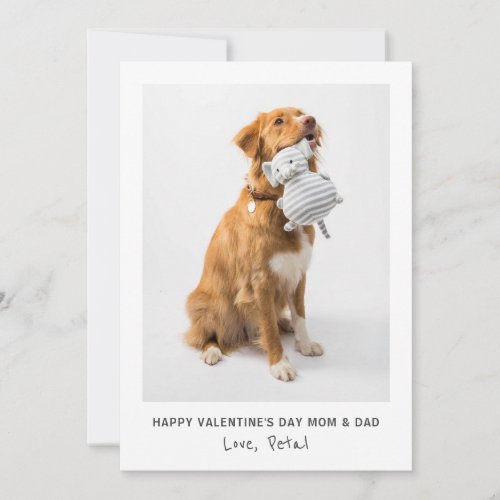 Photo Valentine For Mom And Dad From Dog  Holiday Card
