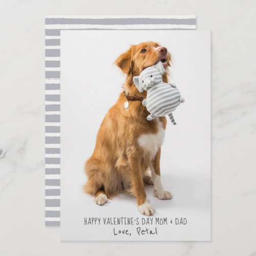 Photo Valentine For Mom And Dad From Dog Pet Holid Holiday Card