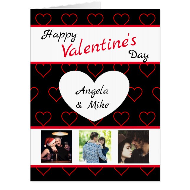 Photo Valentine's Day Jumbo Huge Card (Front)