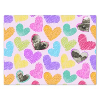 Photo Valentine's Day Rainbow Hand Drawn Hearts 
