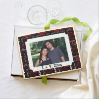 Photo Valentine's Day Word Collage Personalized Jumbo Shortbread Cookie