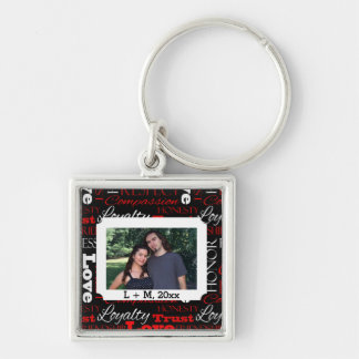 Photo Valentine's Day Word Collage Personalized Keychain