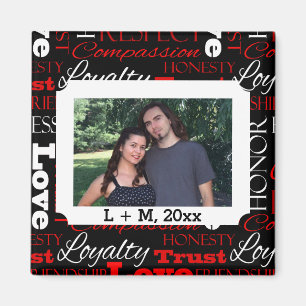 Photo Valentine's Day Word Collage Personalized Magnet