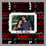 Photo Valentine's Day Word Collage Personalized Poster