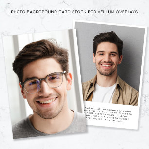 Photo Vellum Background Graduation Announcement