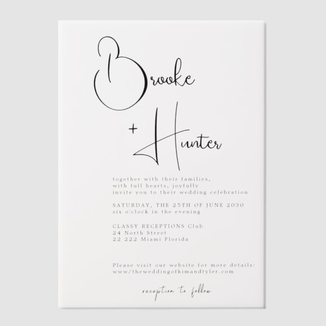 Photo Vellum Overlay Wedding Invitation, Vellum  Invitations (Front)