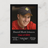 Photo Vertical - 3x5 Graduation Announcement