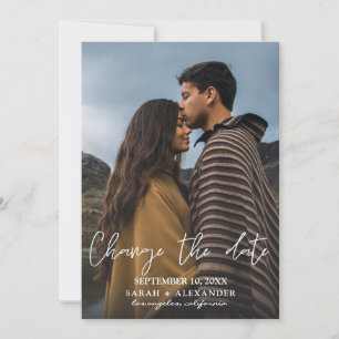 Photo - Vertical Change the Date w/ Ombre 2 Invitation