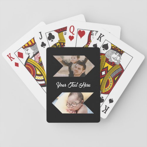 Photo Vertical Custom Text Playing Cards