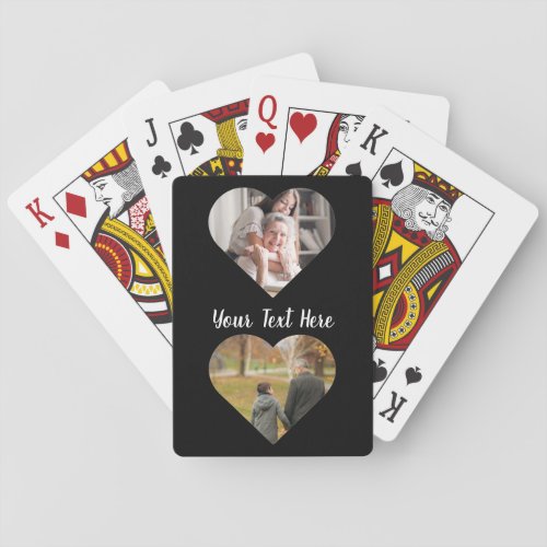 Photo Vertical Custom Text Playing Cards