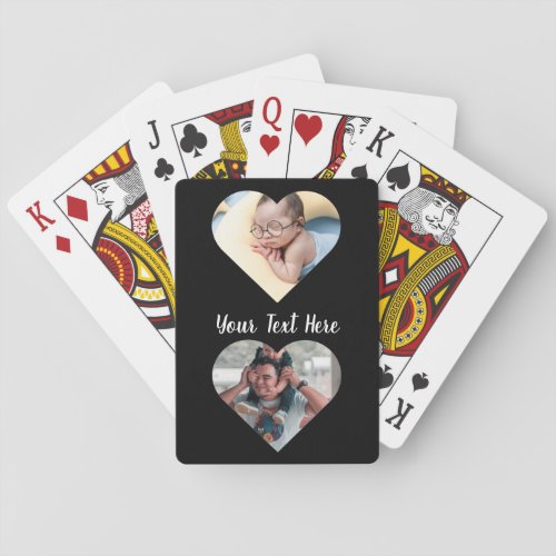 Photo Vertical Custom Text Playing Cards